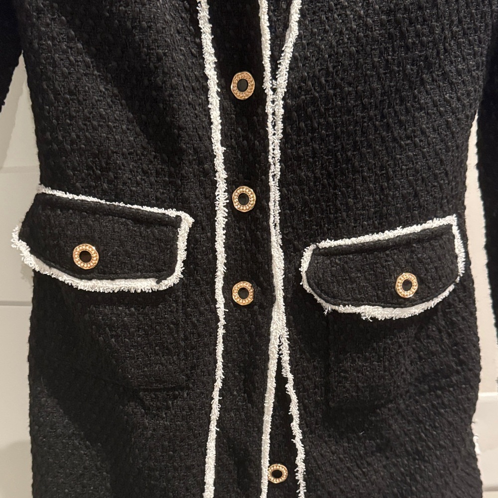 a peach Black jacket with White Trim - Picture 3 of 3